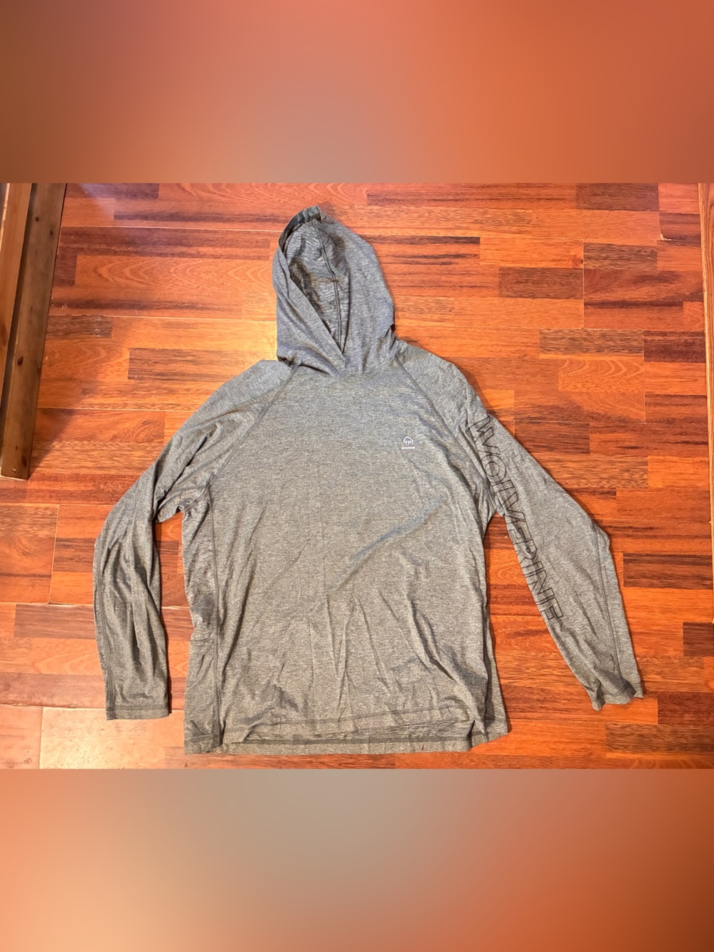 Wolverine Men's Gray Hooded Long-Sleeve Performance Shirt